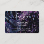 独自の紫色のグリッター口紅を作成 名刺 (裏面)