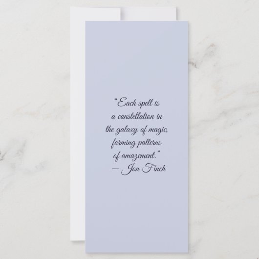 独自の紫色のゴシック魔法ブックマークを作成 (裏面)