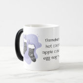 独自の紫色のストッキングクリスマスを作成 モーフィングマグカップ (正面左)