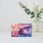 独自の紫色のダイヤモンドを作成する 名刺 (スタンド正面)