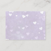 独自の紫色のハート《写真》ぼけ味の作成 アドバイスカード (裏面)