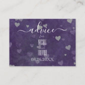 独自の紫色のハート《写真》ぼけ味の作成 アドバイスカード (正面)