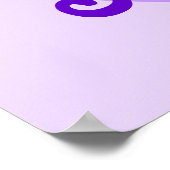 独自の紫色のパーソナライズされたハートの作成 ポスター (角)