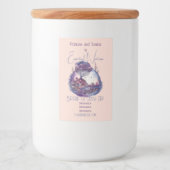 独自の紫色のファンタジー景観を作成 フードラベル (正面)