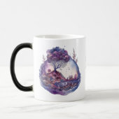 独自の紫色のファンタジー景観を作成 モーフィングマグカップ (左)
