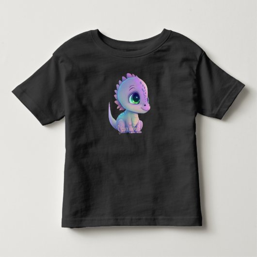 独自の紫色のベビードラゴンを作成 トドラーTシャツ (正面)