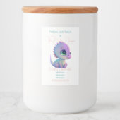 独自の紫色のベビードラゴンを作成 フードラベル (正面)