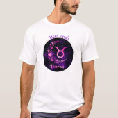 独自の紫色の天のタウロス〔占星術の〕十二宮図を作成 Tシャツ (正面)