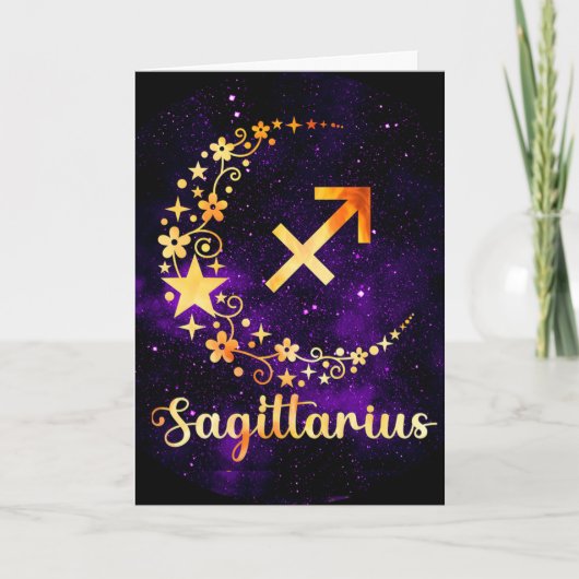 独自の紫色の天体射手座を作成 シーズンカード (正面)