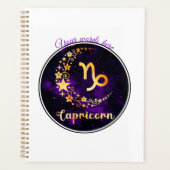独自の紫色の天空の山羊座〔占星術の〕十二宮図を作成 プランナー手帳 (正面)