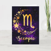 独自の紫色の天空の蠍座〔占星術の〕十二宮図を作成 シーズンカード (正面)