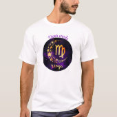 独自の紫色の天空の《星座》乙女座〔占星術の〕十二宮図を作成 Tシャツ (正面)