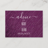 独自の紫色の対角線テクスチャを作成する アドバイスカード (正面)