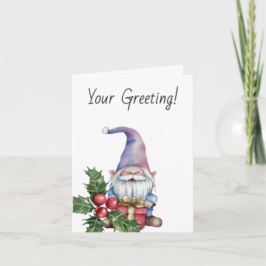 独自の紫色の格言を作成 シーズンカード (正面)