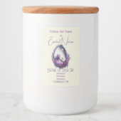 独自の紫色の風景のジオードを作成 フードラベル (正面)