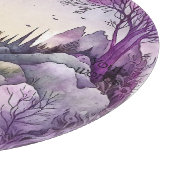 独自の紫色の魔法城の風景を作成 カッティングボード (角)