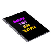 独自の紫色の黄色のベビーキッズアートを作成 ノートブック (右側)