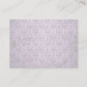 独自の紫色の黒いゴシック様式のダマスクを作成 アドバイスカード (裏面)