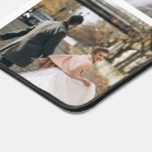 独自の紫色の8モノグラムのフォトコラージュを作成 デスクマット (コーナー)