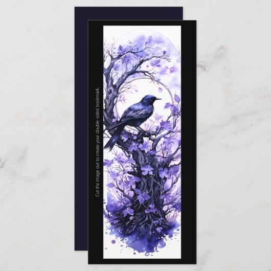 独自の紫色のRavenブックマークカードを作成する (正面/裏面)