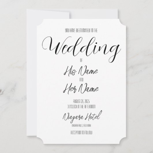 独自の結婚作成 招待状 (正面)