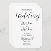 独自の結婚作成 招待状 (正面/裏面)