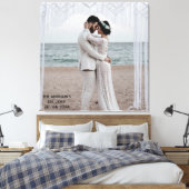 独自の結婚式の写真を作成する名前の追加日付 キャンバスプリント (インサイチュ (寝室))