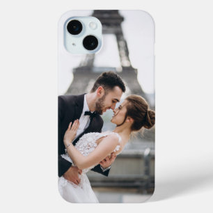 独自の結婚式の写真を作成する iPhone 15 MINIケース