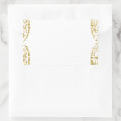 独自の結婚式の引き出物/ギフトの作成 – 金ゴールドアウトライン 長方形シール (バッグ)