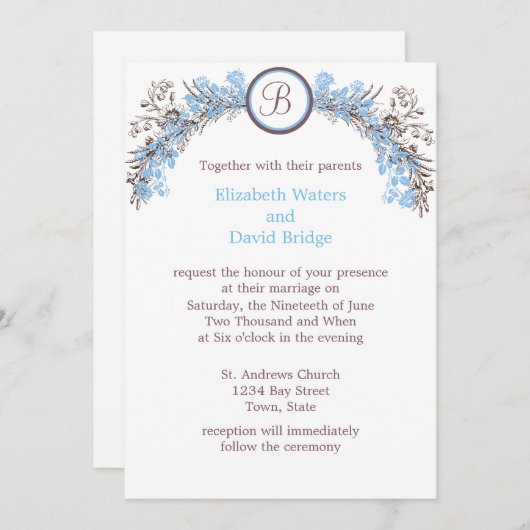 独自の結婚式招待状 招待状 (正面/裏面)