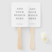 独自の結婚式 プログラムファンを作空白の成 ハンドファン (正面&裏面)