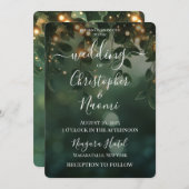 独自の緑のとライトを作離れ成 招待状 (正面/裏面)