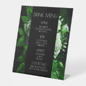 独自の緑のバラの作成ドリンク 台座サイン (正面)