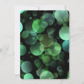 独自の緑のビッグバブル《写真》ぼけ味の作成 招待状 (裏面)