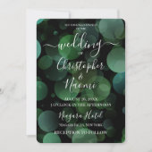 独自の緑のビッグバブル《写真》ぼけ味の作成 招待状 (正面)