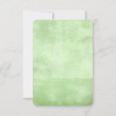 独自の緑のヴィンテージかわいらしテクスチャを作成 出欠カード (裏面)