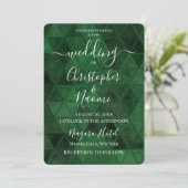 独自の緑の三角形パターンを作成する 招待状 (スタンド正面)