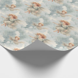 独自の緑の天使を作成 ラッピングペーパー