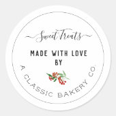 独自の緑の甘いお菓子を作成 ラウンドシール (正面)