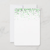 独自の緑の落ちる斑点を作成する 出欠カード (裏面)