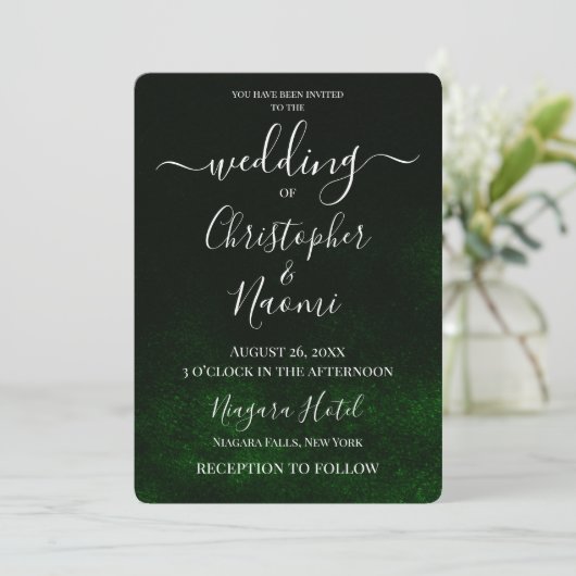 独自の緑の黒のテクスチャを作成 招待状 (スタンド正面)