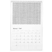 独自の編み物カレンダーの色を付ける カレンダー (2月 2027)