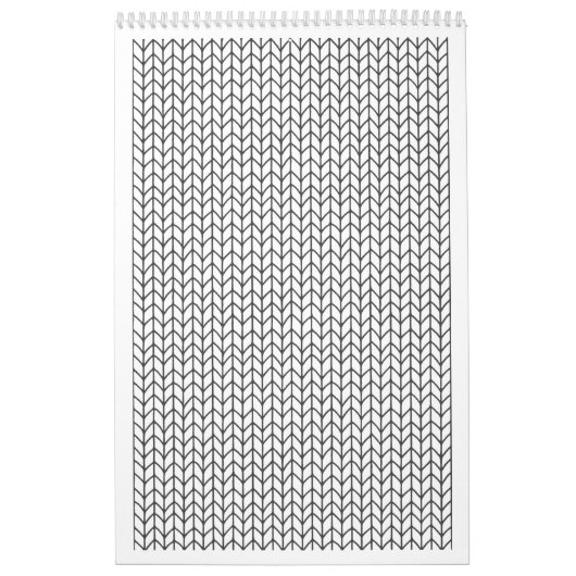 独自の編み物カレンダーの色を付ける カレンダー (カバー)