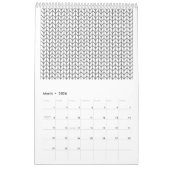 独自の編み物カレンダーの色を付ける カレンダー (3月 2026)