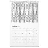 独自の編み物カレンダーの色を付ける カレンダー (1月 2026)