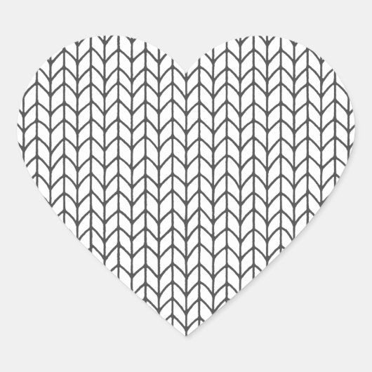 独自の編み物ハートシールの色 ハートシール (正面)