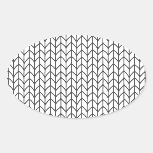 独自の編み物楕円ステッカーを色付け 楕円形シール (正面)