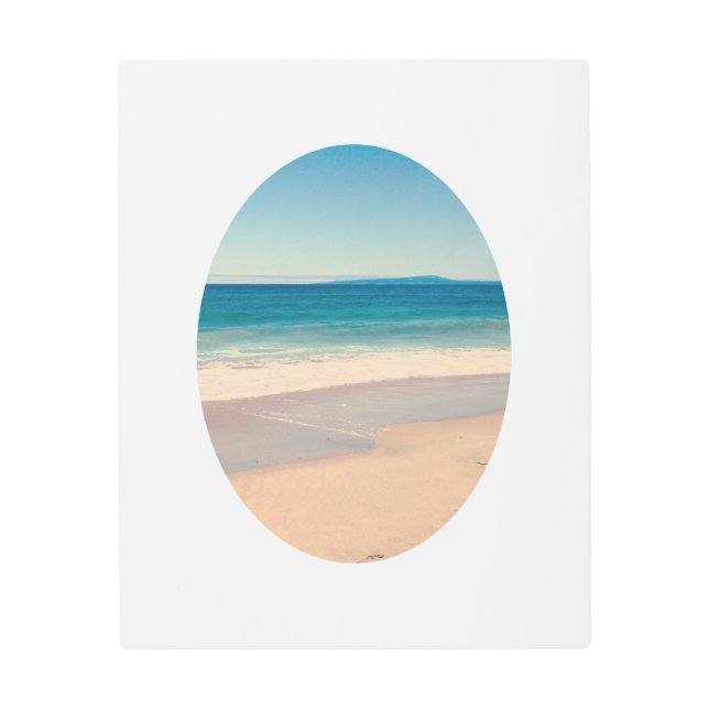 独自の縦長楕円形の額縁の写真を作成する メタルプリント (正面)