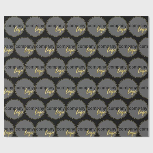 独自の繰り返しパターンビジネスロゴを作成する ラッピングペーパー (フラット)