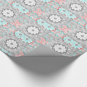 独自の美しいアフリカピンクのジオメトリを作成 ラッピングペーパー (角)